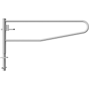 Swiveling gates | for casting in concrete, hot-dip galvanized | total width: 2500 mm | with Euro profile cylinder lock